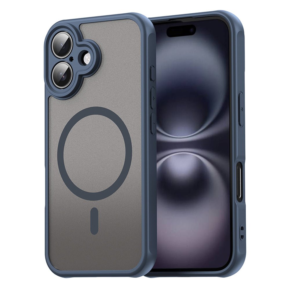 Techsuit iPhone 16 - Σκληρή Θήκη με Πλαίσιο Σιλικόνης και MagSafe - HaloFrost II MagSafe - Navy Blue