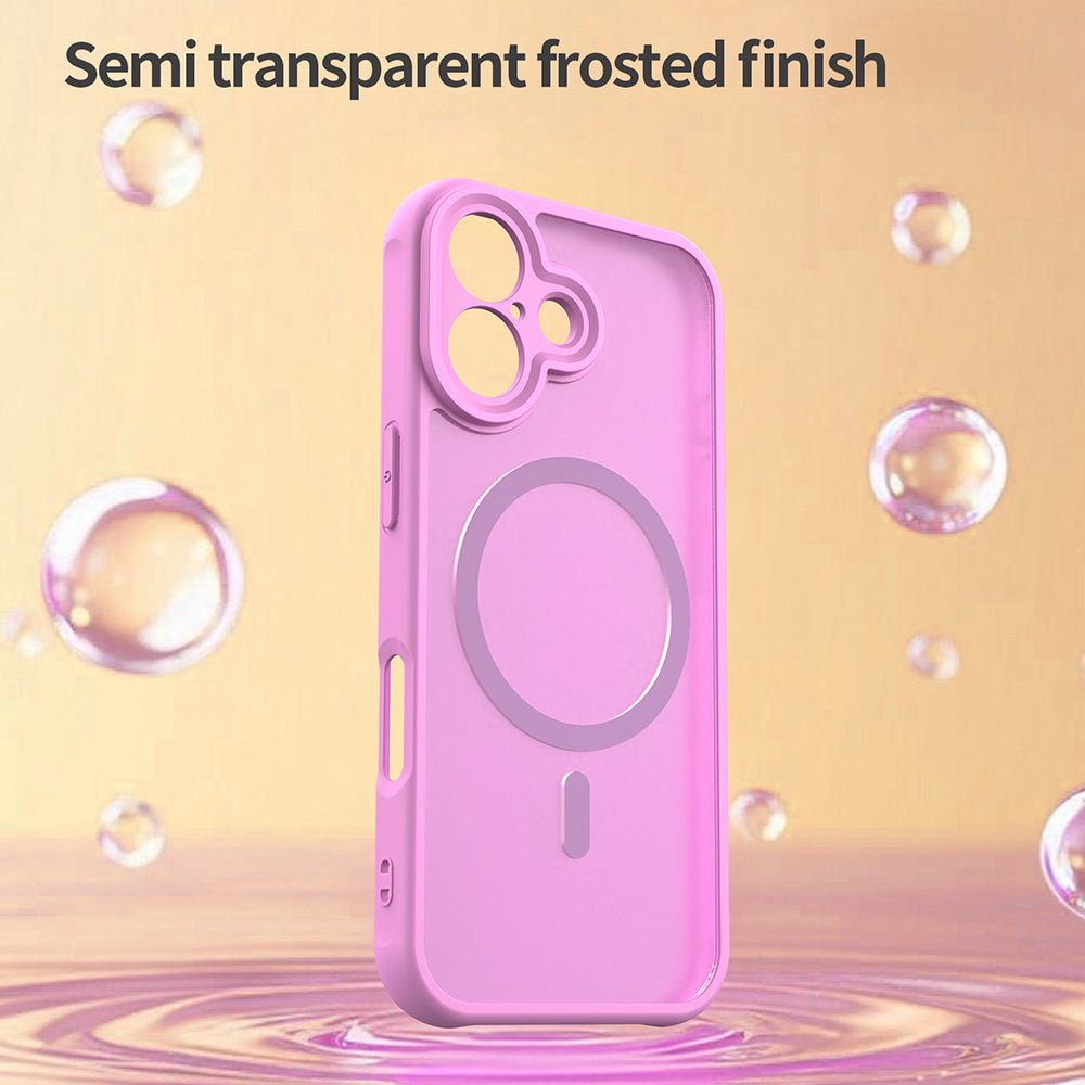 Techsuit iPhone 16 - Σκληρή Θήκη με Πλαίσιο Σιλικόνης και MagSafe - HaloFrost II MagSafe - Pink