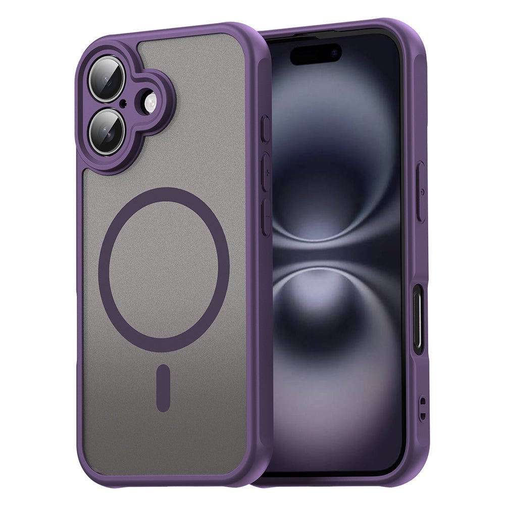 Techsuit iPhone 16 - Σκληρή Θήκη με Πλαίσιο Σιλικόνης και MagSafe - HaloFrost II MagSafe - Purple