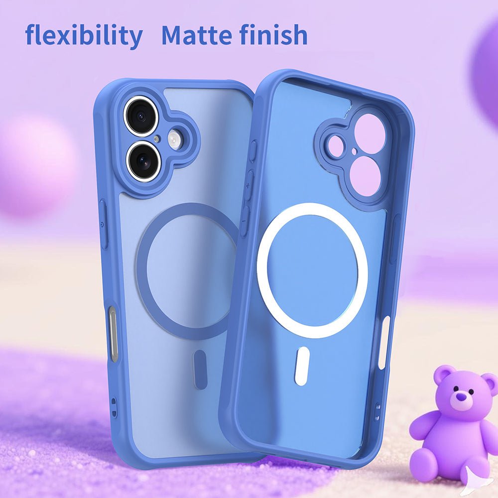 Techsuit iPhone 16 - Σκληρή Θήκη με Πλαίσιο Σιλικόνης και MagSafe - HaloFrost II MagSafe - Sky Blue
