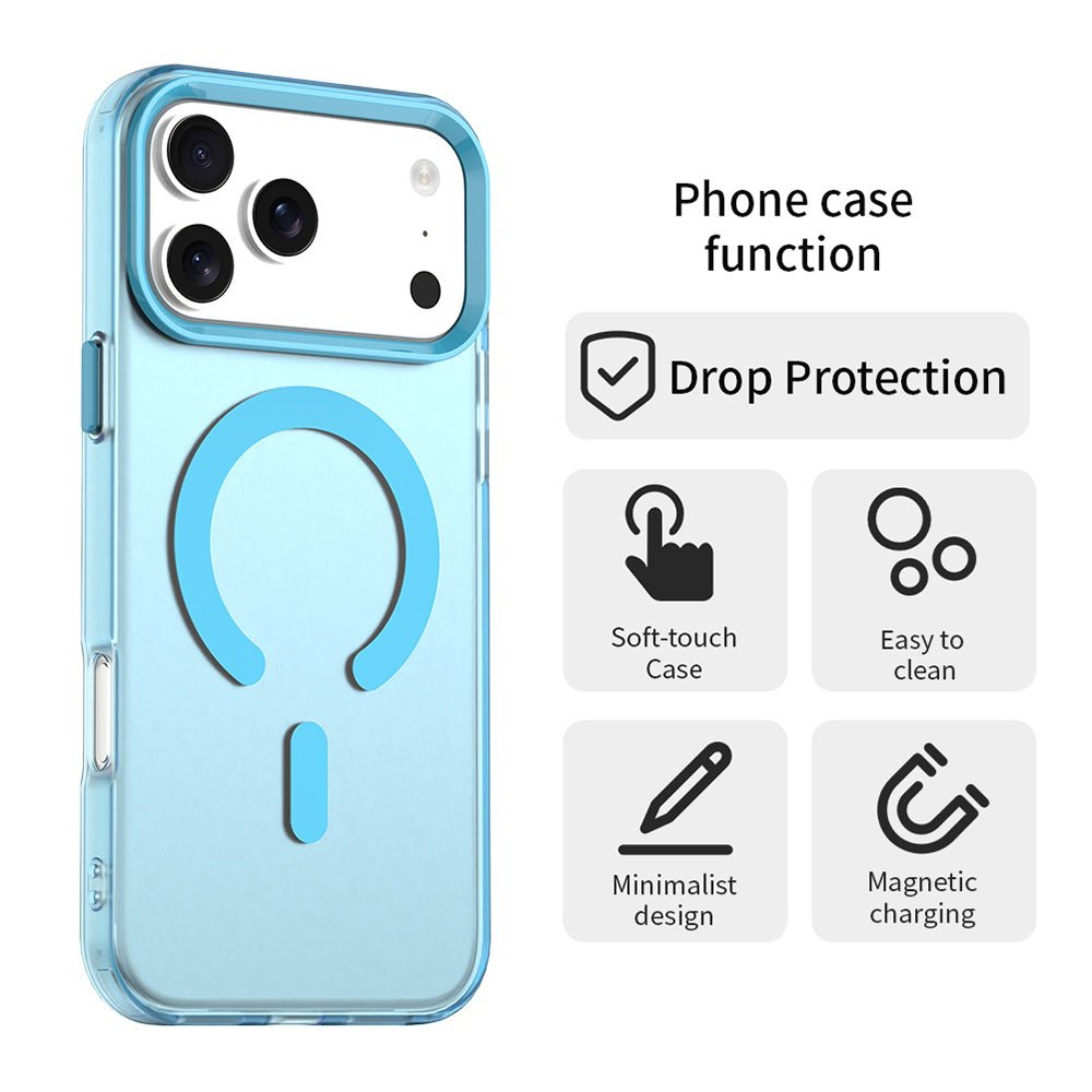 Techsuit iPhone 17 Pro Max - Σκληρή Θήκη με Πλαίσιο Σιλικόνης και MagSafe - CandyCase MagSafe - Blue