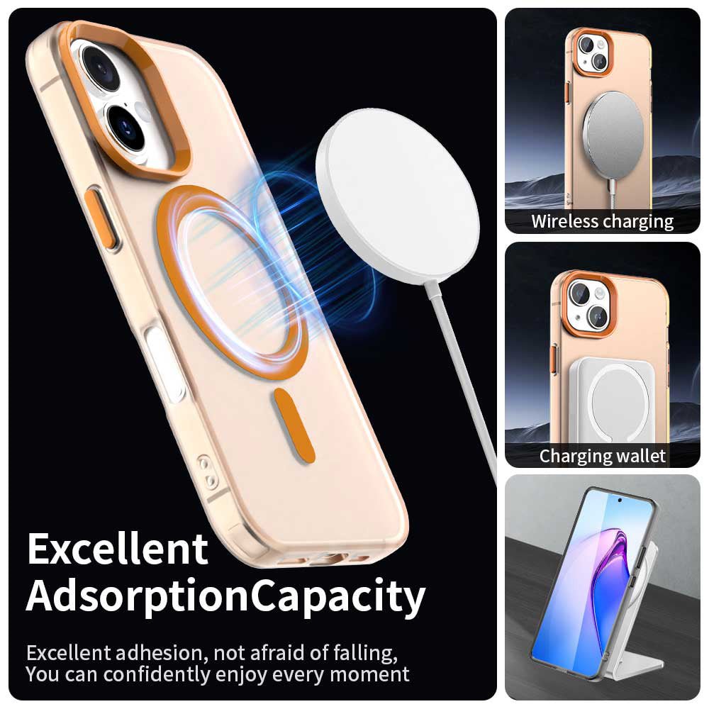 Techsuit iPhone 17 Pro Max - Σκληρή Θήκη με Πλαίσιο Σιλικόνης και MagSafe - CandyCase MagSafe - Orange