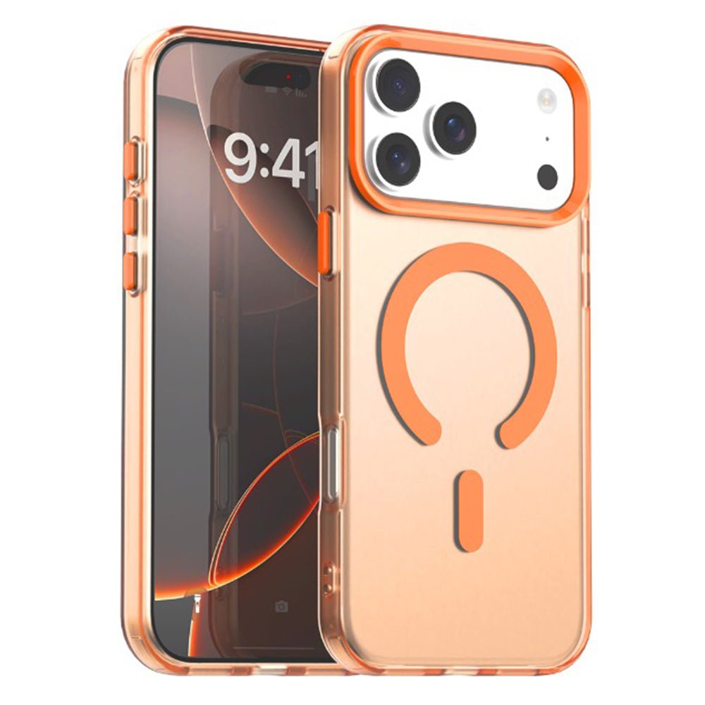 Techsuit iPhone 17 Pro Max - Σκληρή Θήκη με Πλαίσιο Σιλικόνης και MagSafe - CandyCase MagSafe - Orange