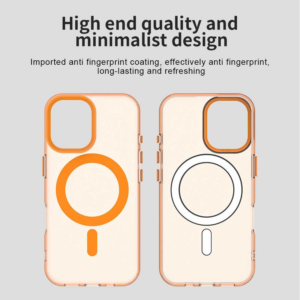 Techsuit iPhone 17 Pro Max - Σκληρή Θήκη με Πλαίσιο Σιλικόνης και MagSafe - CandyCase MagSafe - Orange