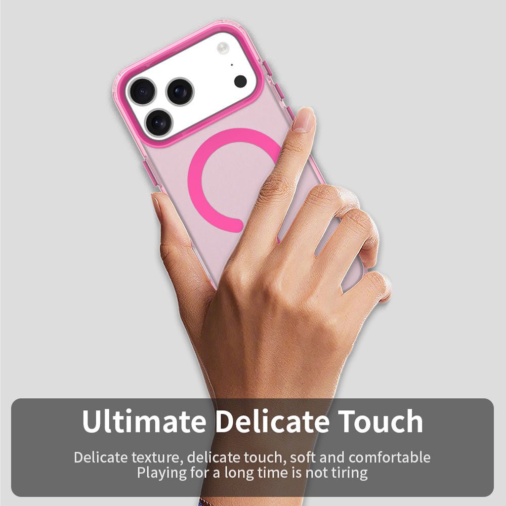 Techsuit iPhone 17 Pro Max - Σκληρή Θήκη με Πλαίσιο Σιλικόνης και MagSafe - CandyCase MagSafe - Pink