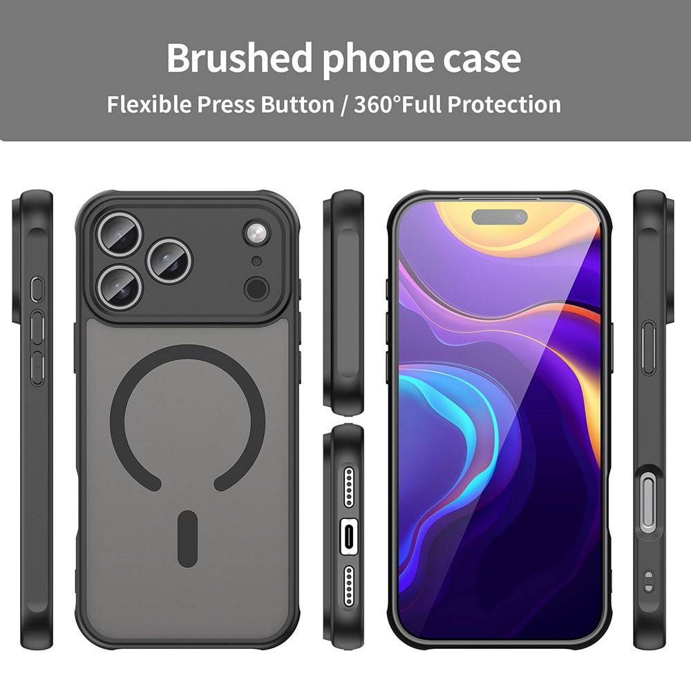 Techsuit iPhone 17 Pro Max - Σκληρή Θήκη με Πλαίσιο Σιλικόνης και MagSafe - HaloFrost II MagSafe - Black