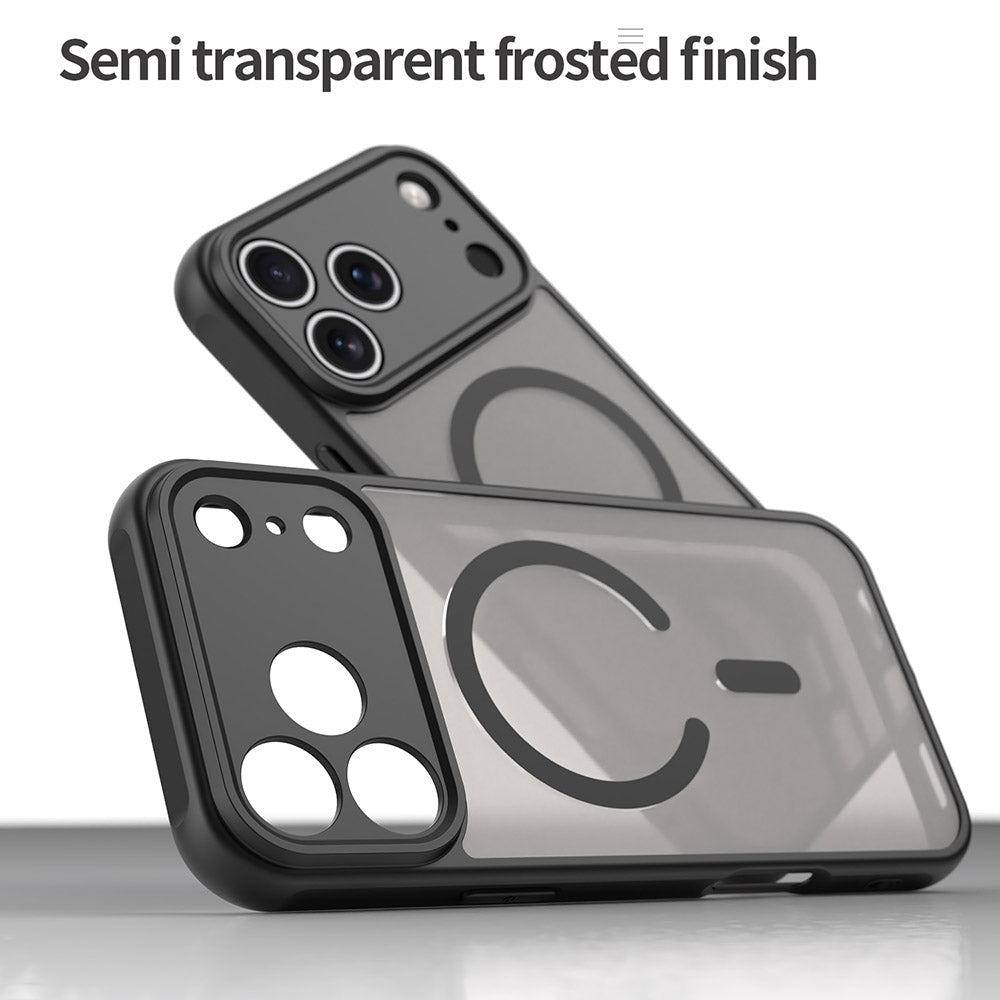 Techsuit iPhone 17 Pro Max - Σκληρή Θήκη με Πλαίσιο Σιλικόνης και MagSafe - HaloFrost II MagSafe - Black