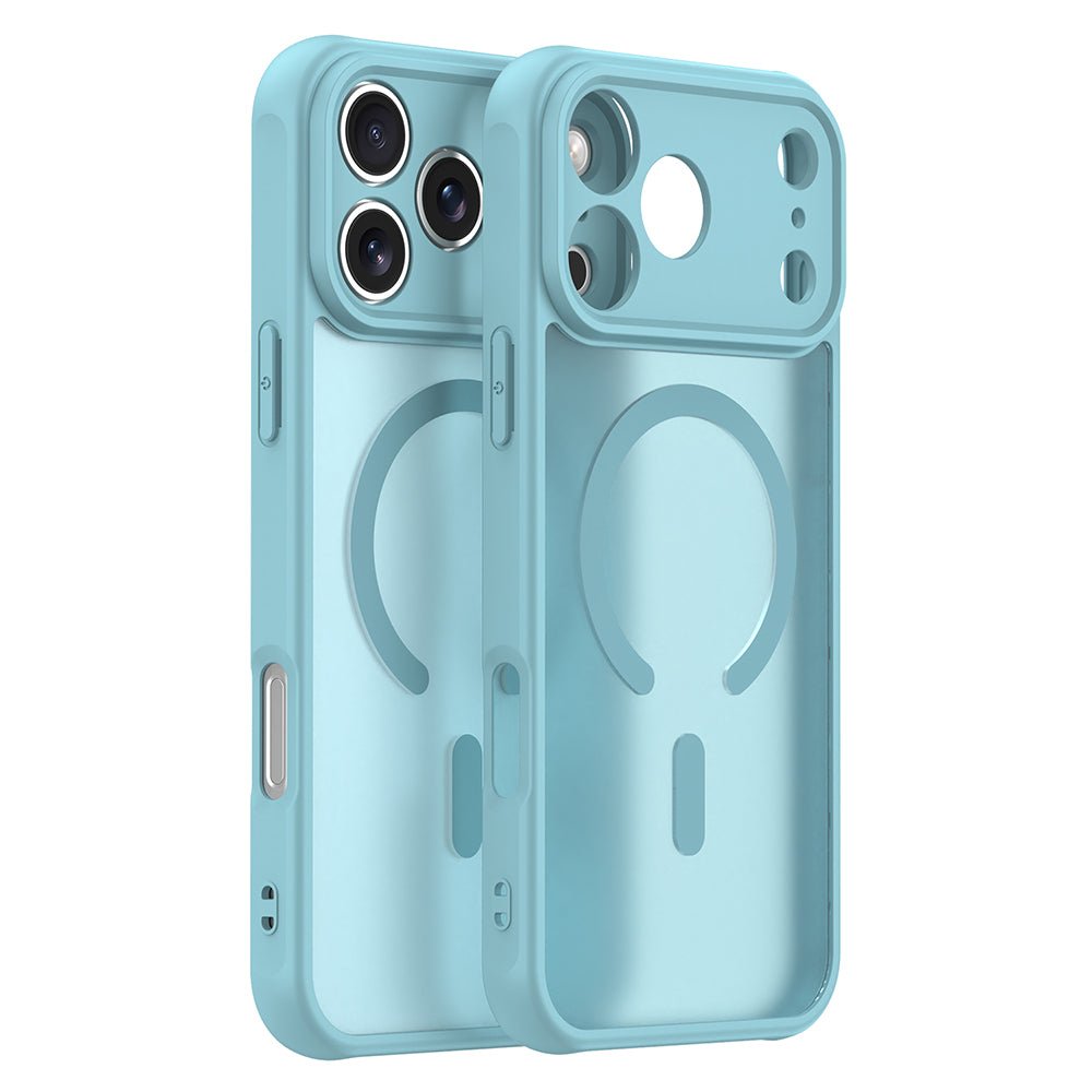Techsuit iPhone 17 Pro Max - Σκληρή Θήκη με Πλαίσιο Σιλικόνης και MagSafe - HaloFrost II MagSafe - Mint Green