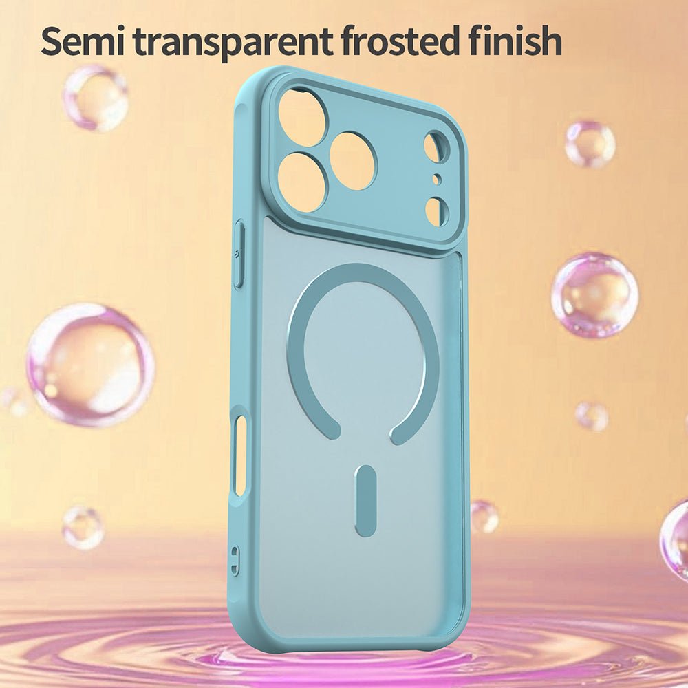 Techsuit iPhone 17 Pro Max - Σκληρή Θήκη με Πλαίσιο Σιλικόνης και MagSafe - HaloFrost II MagSafe - Mint Green