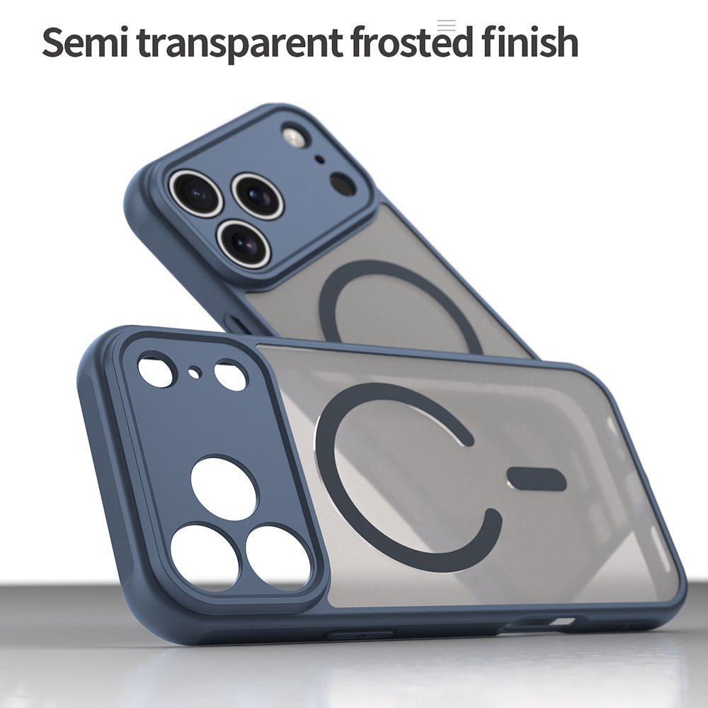 Techsuit iPhone 17 Pro Max - Σκληρή Θήκη με Πλαίσιο Σιλικόνης και MagSafe - HaloFrost II MagSafe - Navy Blue