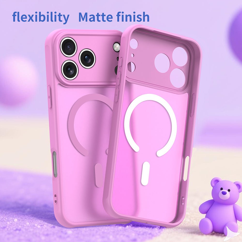 Techsuit iPhone 17 Pro Max - Σκληρή Θήκη με Πλαίσιο Σιλικόνης και MagSafe - HaloFrost II MagSafe - Pink