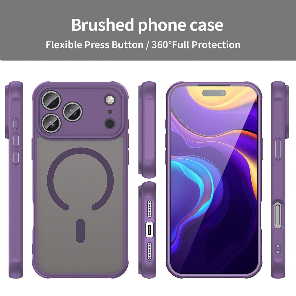 Techsuit iPhone 17 Pro Max - Σκληρή Θήκη με Πλαίσιο Σιλικόνης και MagSafe - HaloFrost II MagSafe - Purple