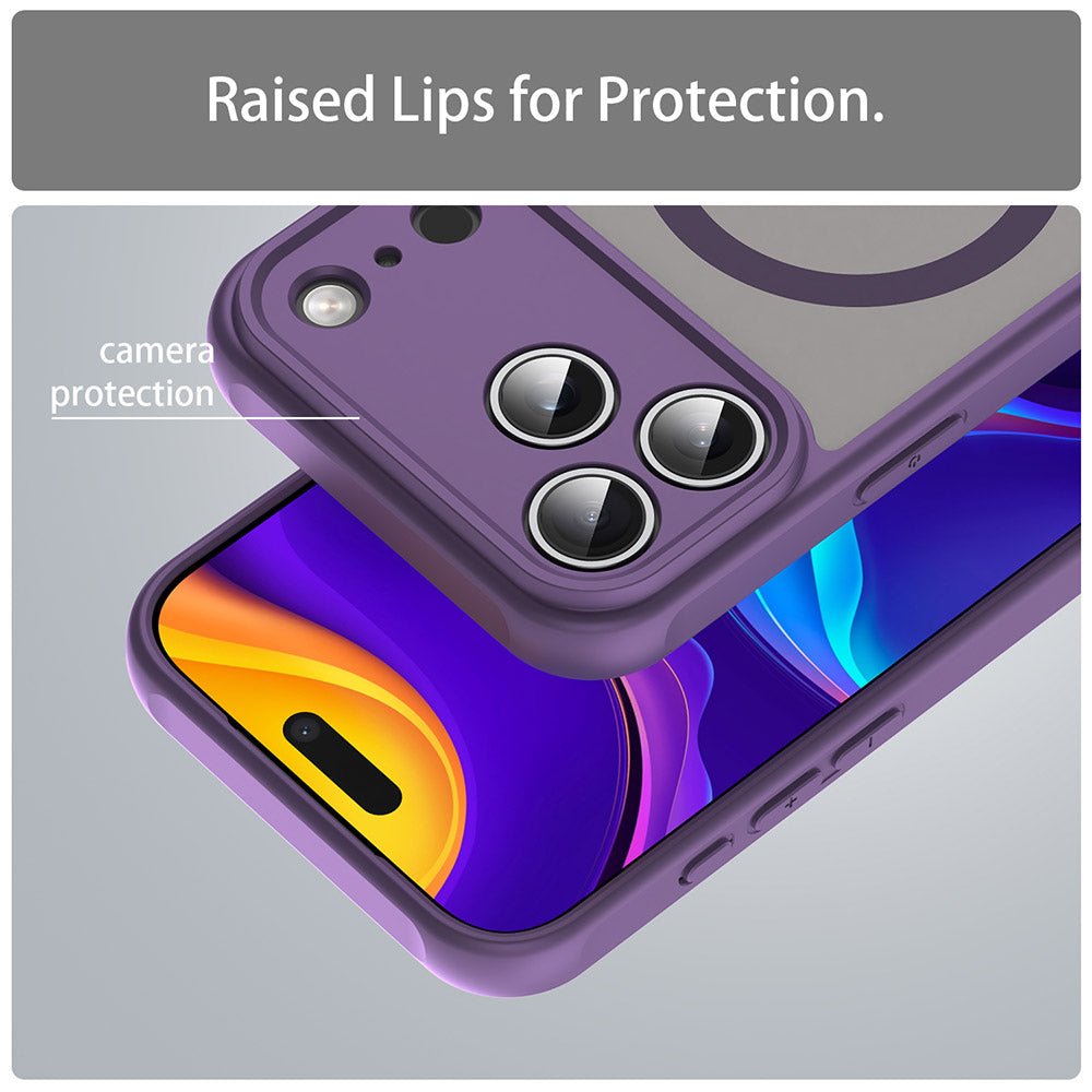 Techsuit iPhone 17 Pro Max - Σκληρή Θήκη με Πλαίσιο Σιλικόνης και MagSafe - HaloFrost II MagSafe - Purple