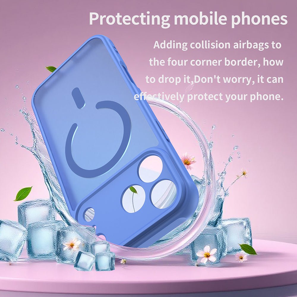 Techsuit iPhone 17 Pro Max - Σκληρή Θήκη με Πλαίσιο Σιλικόνης και MagSafe - HaloFrost II MagSafe - Sky Blue
