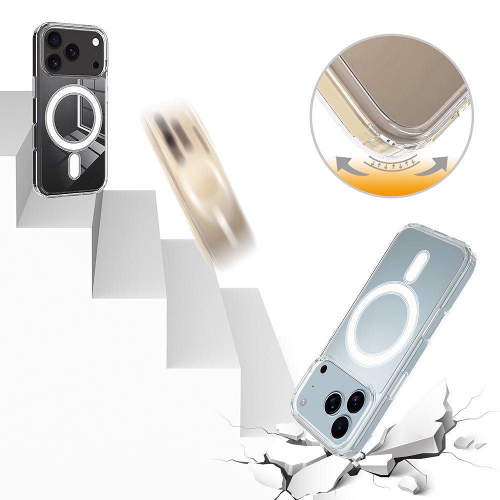 Techsuit iPhone 17 Pro Max - Σκληρή Θήκη με Πλαίσιο Σιλικόνης - MagSafe Pro - Clear