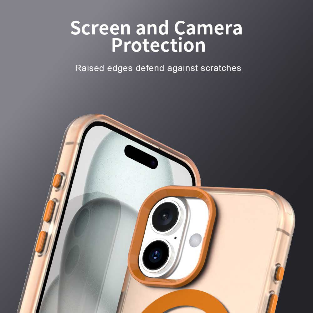Techsuit iPhone 17 Pro - Σκληρή Θήκη με Πλαίσιο Σιλικόνης και MagSafe - CandyCase MagSafe - Orange