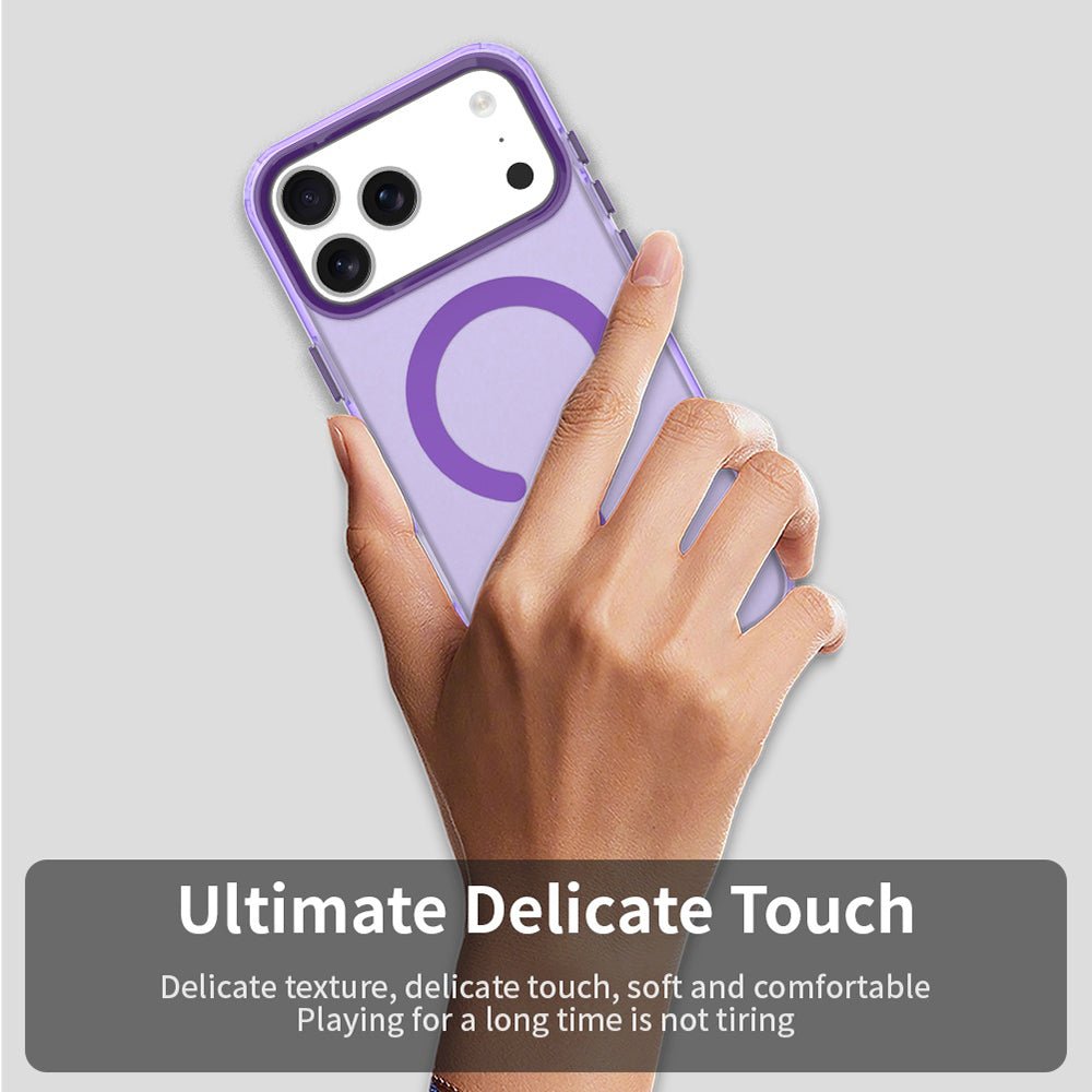 Techsuit iPhone 17 Pro - Σκληρή Θήκη με Πλαίσιο Σιλικόνης και MagSafe - CandyCase MagSafe - Purple