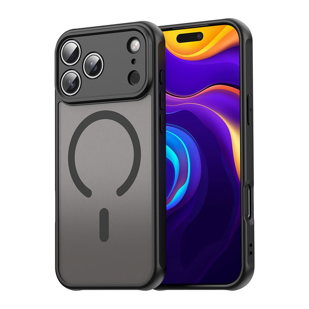 Techsuit iPhone 17 Pro - Σκληρή Θήκη με Πλαίσιο Σιλικόνης και MagSafe - HaloFrost II MagSafe - Black