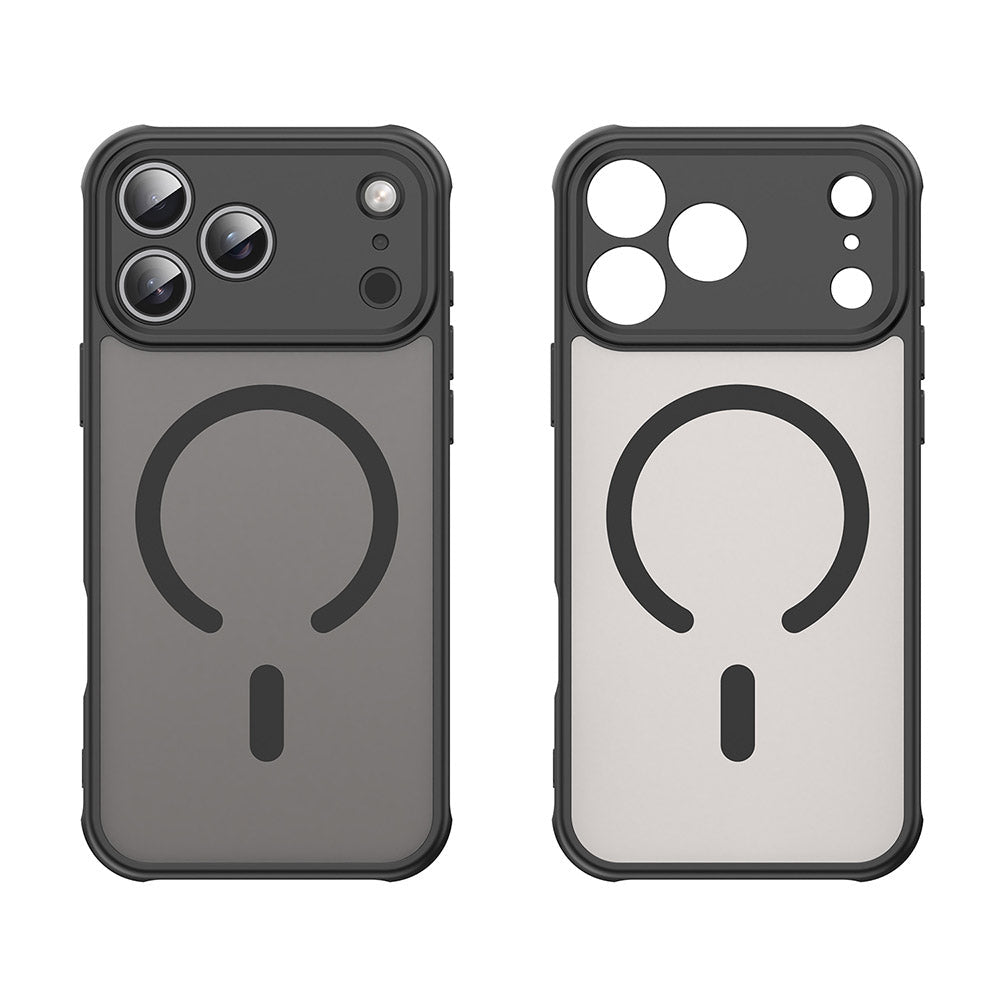 Techsuit iPhone 17 Pro - Σκληρή Θήκη με Πλαίσιο Σιλικόνης και MagSafe - HaloFrost II MagSafe - Black