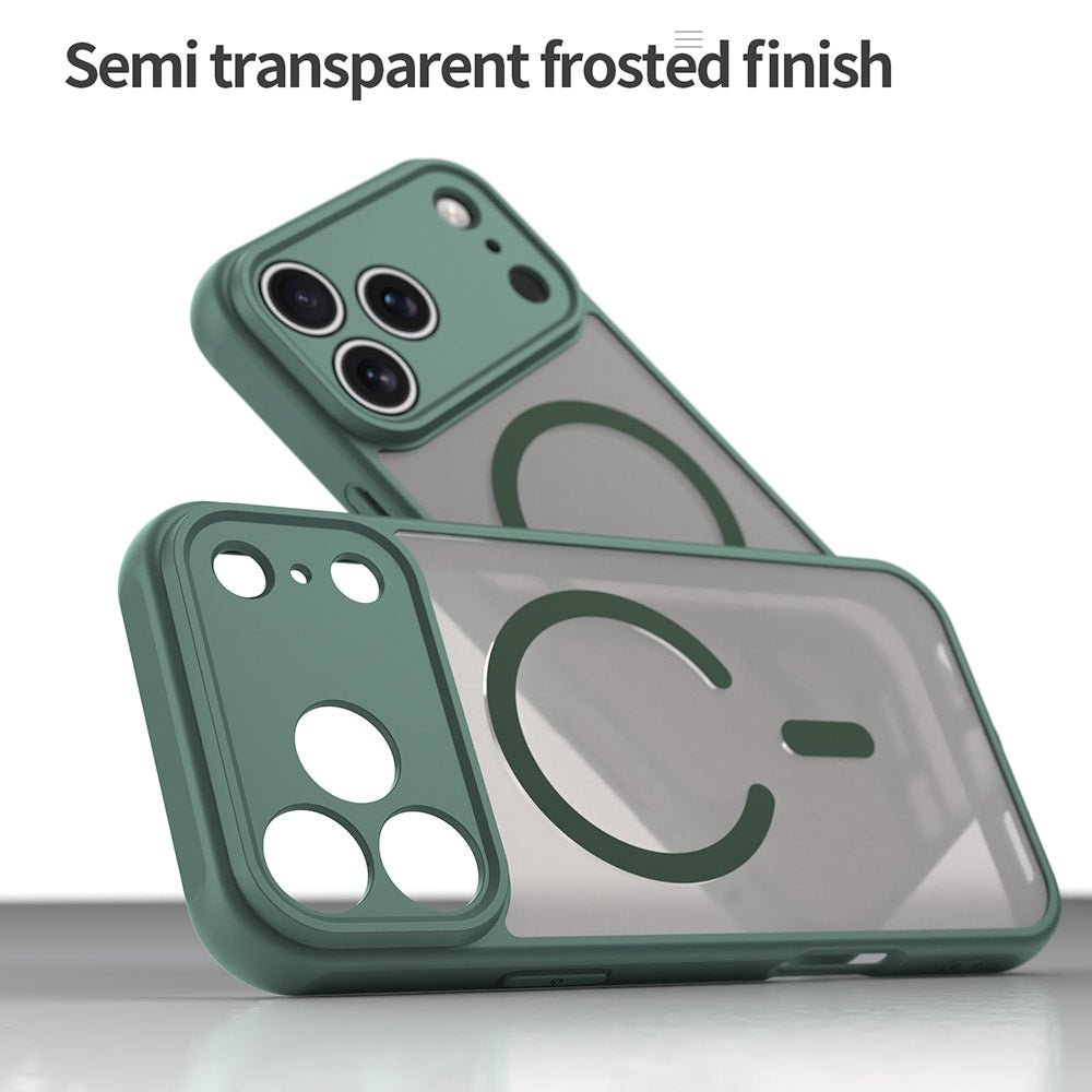 Techsuit iPhone 17 Pro - Σκληρή Θήκη με Πλαίσιο Σιλικόνης και MagSafe - HaloFrost II MagSafe - Green