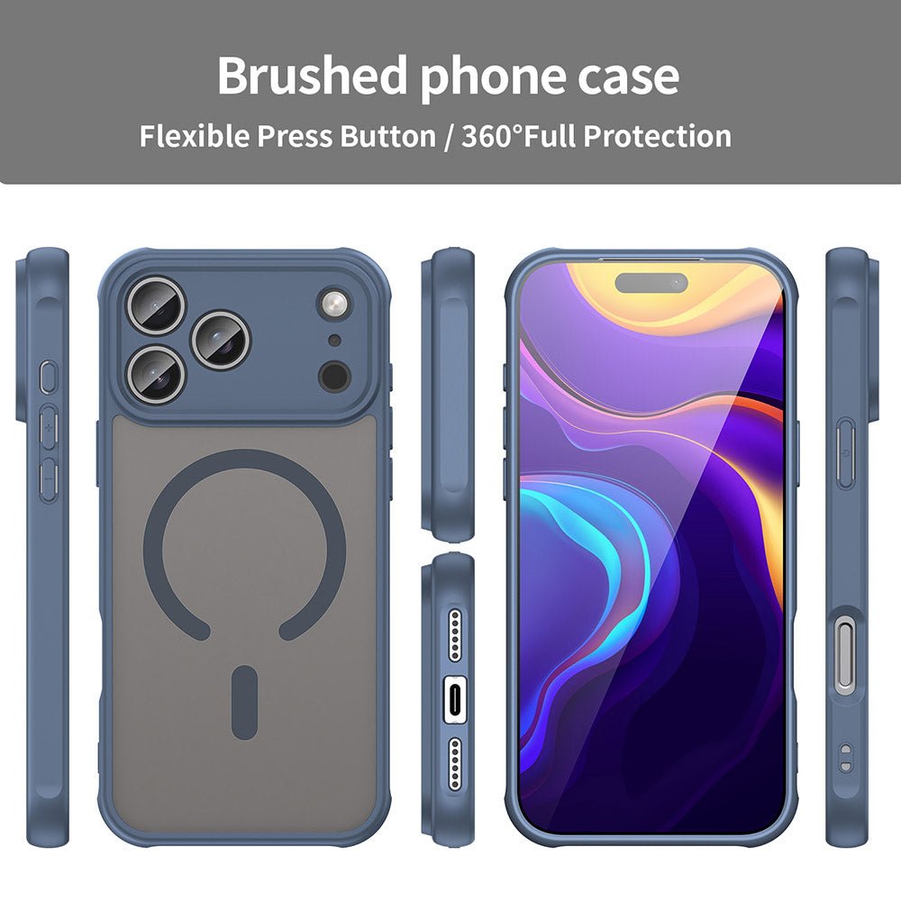 Techsuit iPhone 17 Pro - Σκληρή Θήκη με Πλαίσιο Σιλικόνης και MagSafe - HaloFrost II MagSafe - Navy Blue