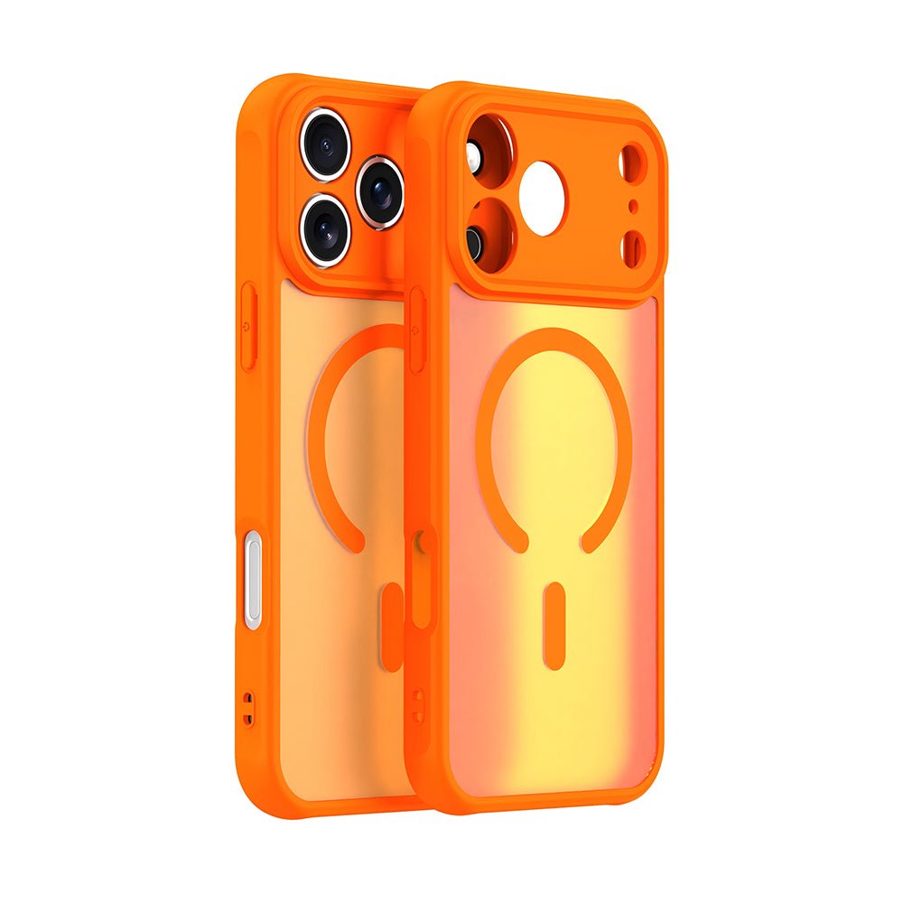 Techsuit iPhone 17 Pro - Σκληρή Θήκη με Πλαίσιο Σιλικόνης και MagSafe - HaloFrost II MagSafe - Orange