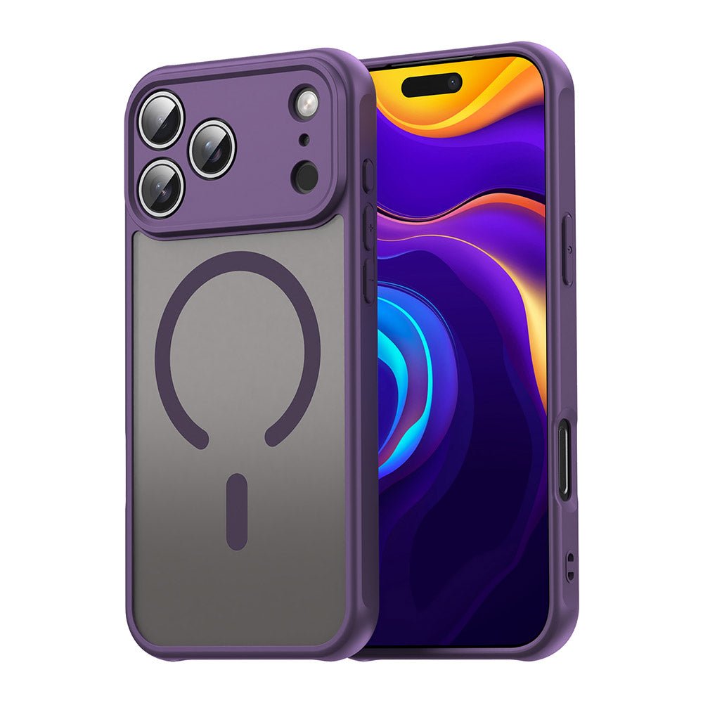 Techsuit iPhone 17 Pro - Σκληρή Θήκη με Πλαίσιο Σιλικόνης και MagSafe - HaloFrost II MagSafe - Purple