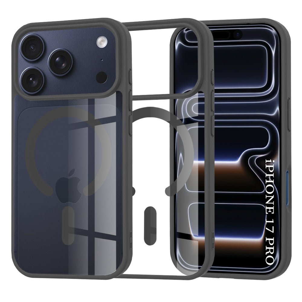 Techsuit iPhone 17 Pro - Σκληρή Θήκη με Πλαίσιο Σιλικόνης - MagSafe Pro - Clear / Black