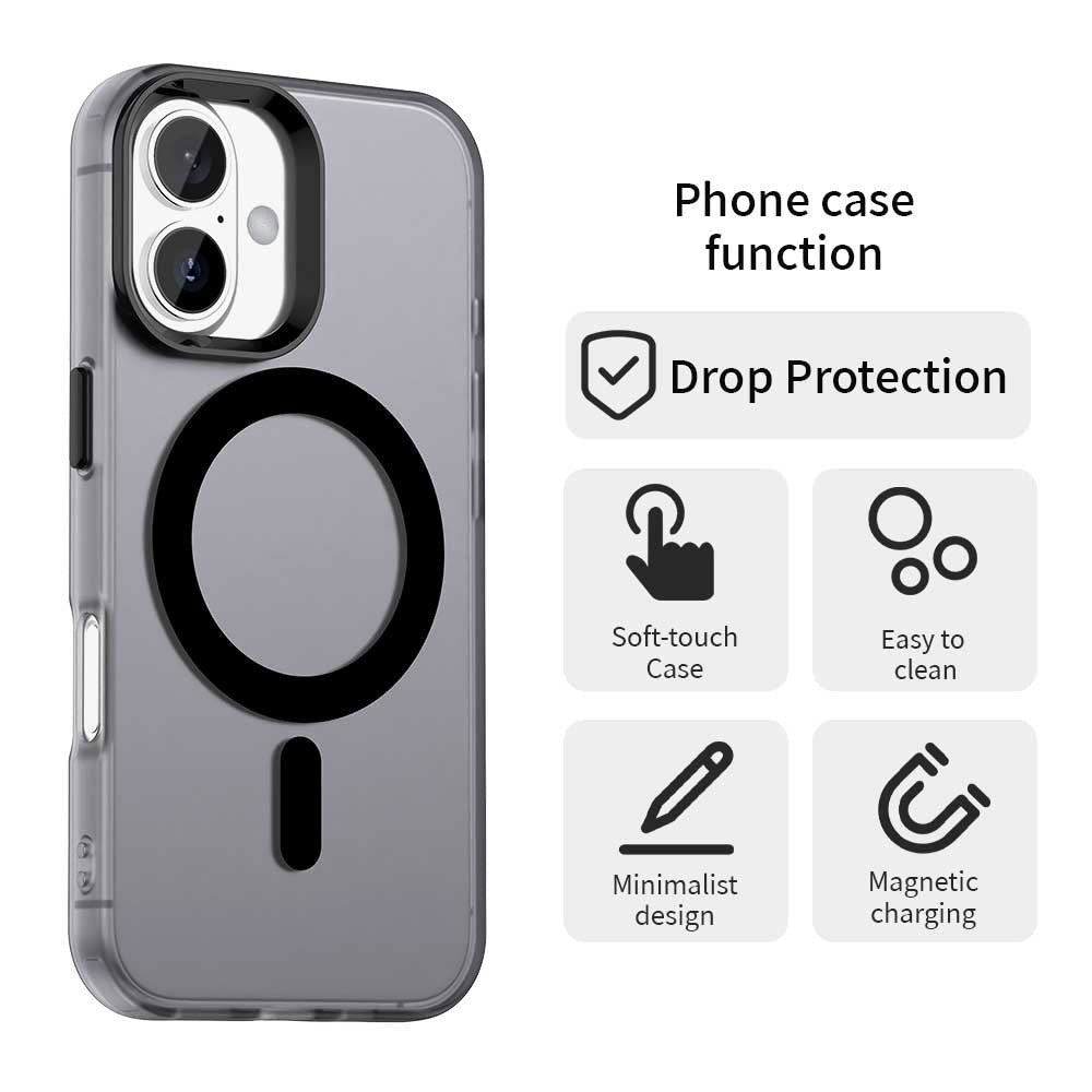 Techsuit iPhone 17 - Σκληρή Θήκη με Πλαίσιο Σιλικόνης και MagSafe - CandyCase MagSafe - Black