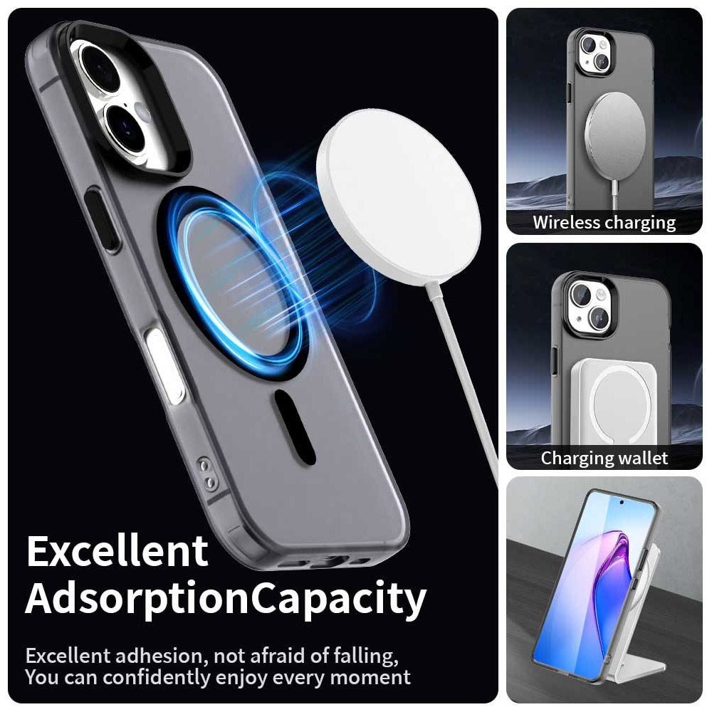 Techsuit iPhone 17 - Σκληρή Θήκη με Πλαίσιο Σιλικόνης και MagSafe - CandyCase MagSafe - Black