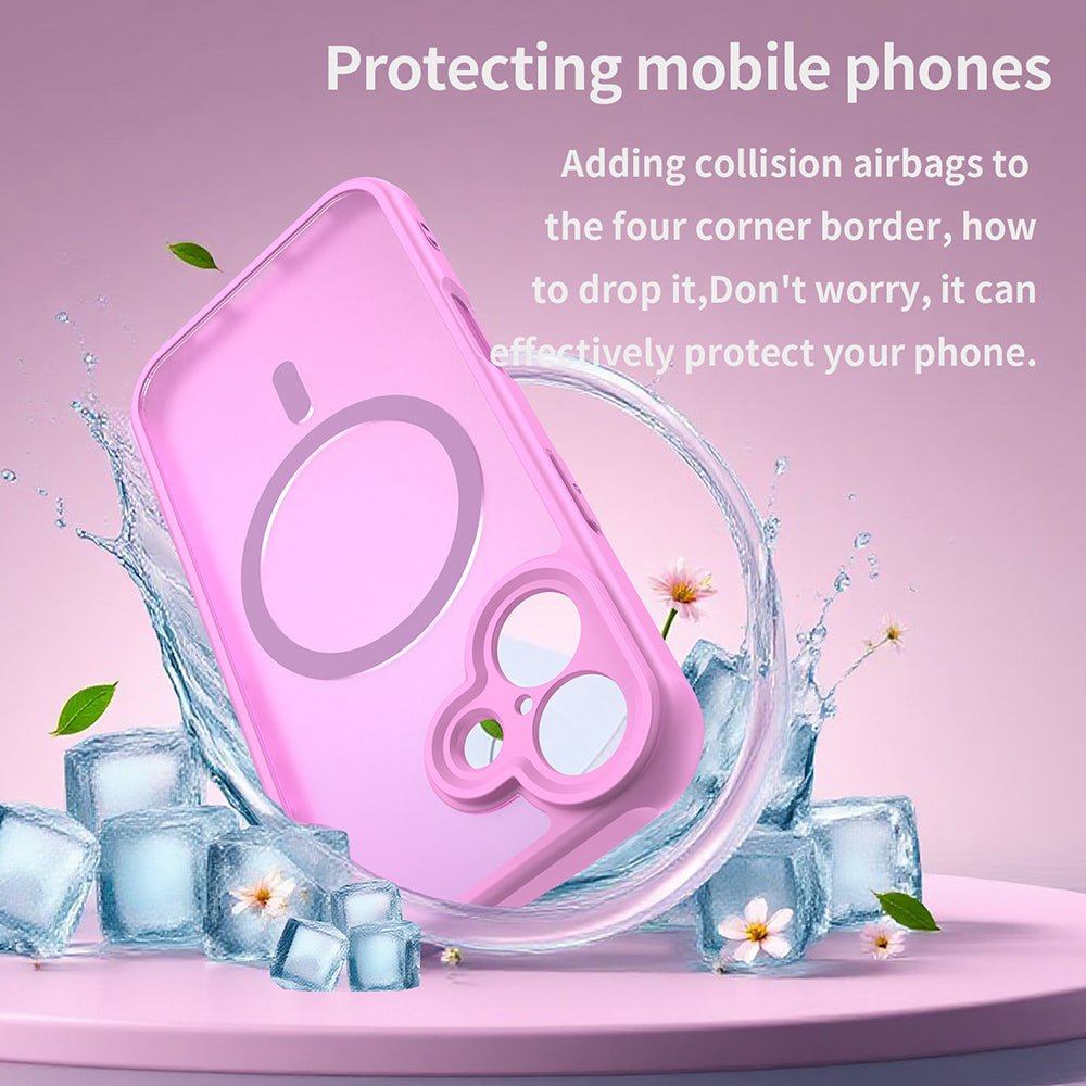 Techsuit iPhone 17 - Σκληρή Θήκη με Πλαίσιο Σιλικόνης και MagSafe - HaloFrost II MagSafe - Pink