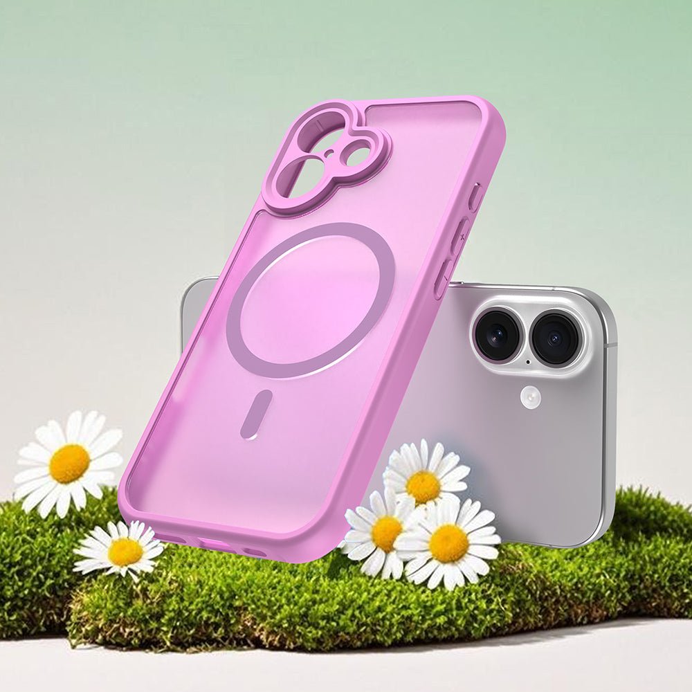 Techsuit iPhone 17 - Σκληρή Θήκη με Πλαίσιο Σιλικόνης και MagSafe - HaloFrost II MagSafe - Pink