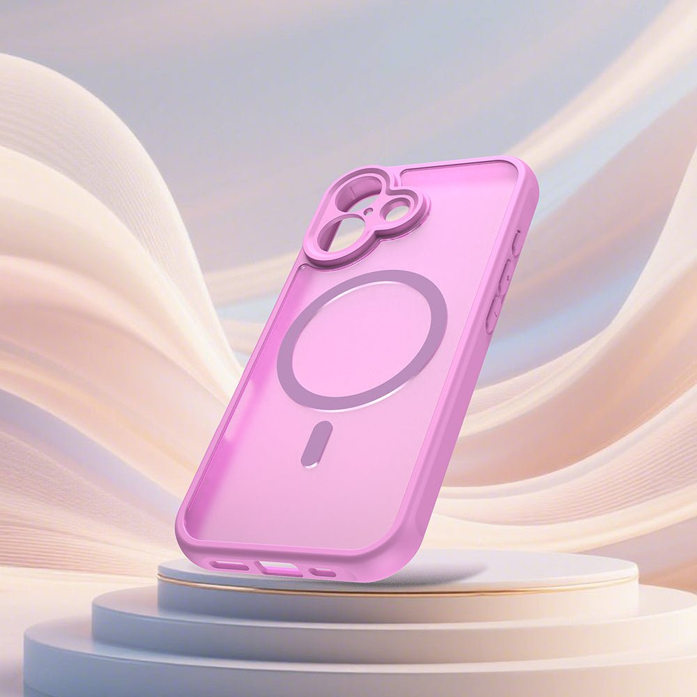 Techsuit iPhone 17 - Σκληρή Θήκη με Πλαίσιο Σιλικόνης και MagSafe - HaloFrost II MagSafe - Pink