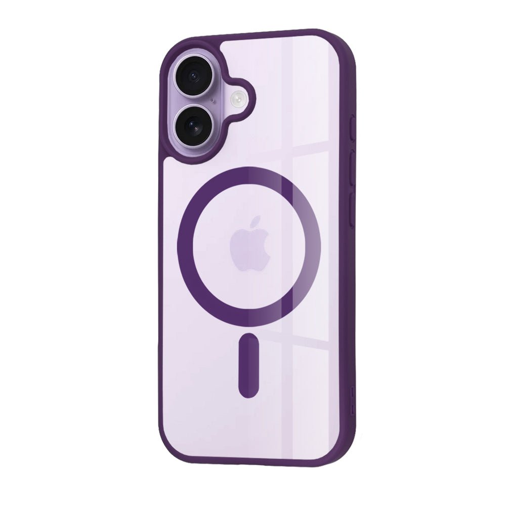 Techsuit iPhone 17 - Σκληρή Θήκη με Πλαίσιο Σιλικόνης - MagSafe Pro - Clear / Purple