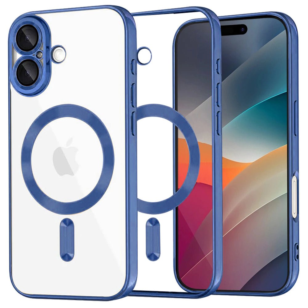 Techsuit iPhone 17 - Θήκη Σιλικόνης - Luxury Crystal MagSafe - Deep Blue