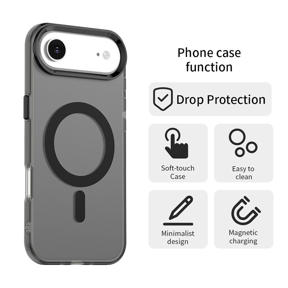 Techsuit iPhone Air - Σκληρή Θήκη με Πλαίσιο Σιλικόνης και MagSafe - CandyCase MagSafe - Black