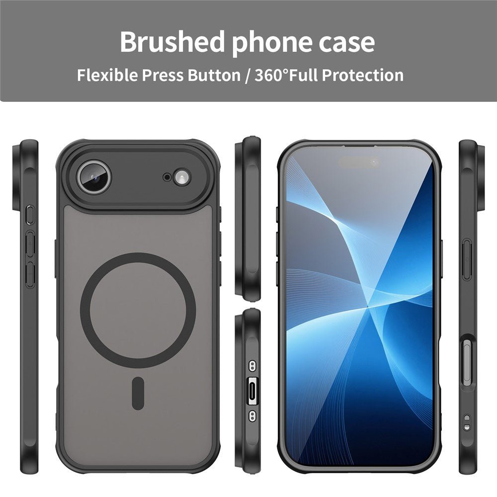 Techsuit iPhone Air - Σκληρή Θήκη με Πλαίσιο Σιλικόνης και MagSafe - HaloFrost II MagSafe - Black