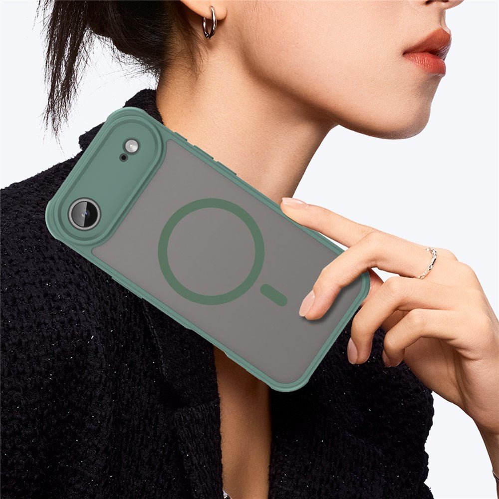 Techsuit iPhone Air - Σκληρή Θήκη με Πλαίσιο Σιλικόνης και MagSafe - HaloFrost II MagSafe - Green