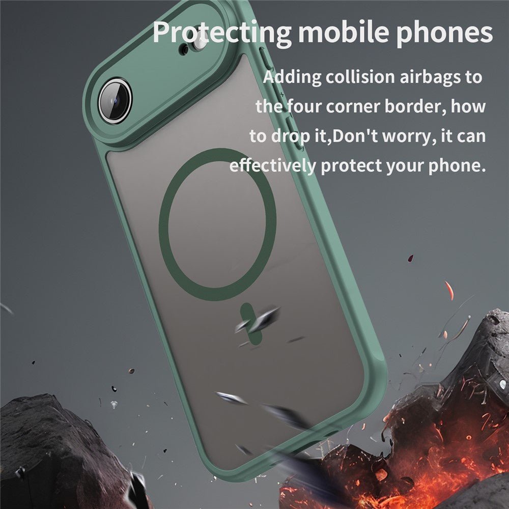 Techsuit iPhone Air - Σκληρή Θήκη με Πλαίσιο Σιλικόνης και MagSafe - HaloFrost II MagSafe - Green