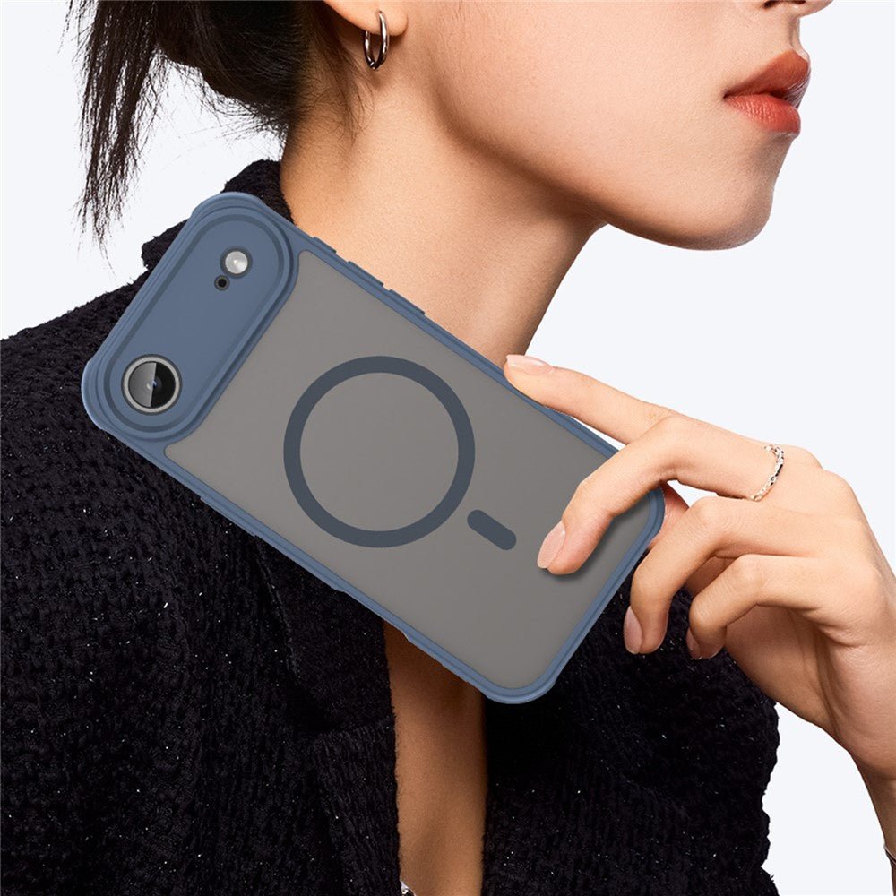 Techsuit iPhone Air - Σκληρή Θήκη με Πλαίσιο Σιλικόνης και MagSafe - HaloFrost II MagSafe - Navy Blue