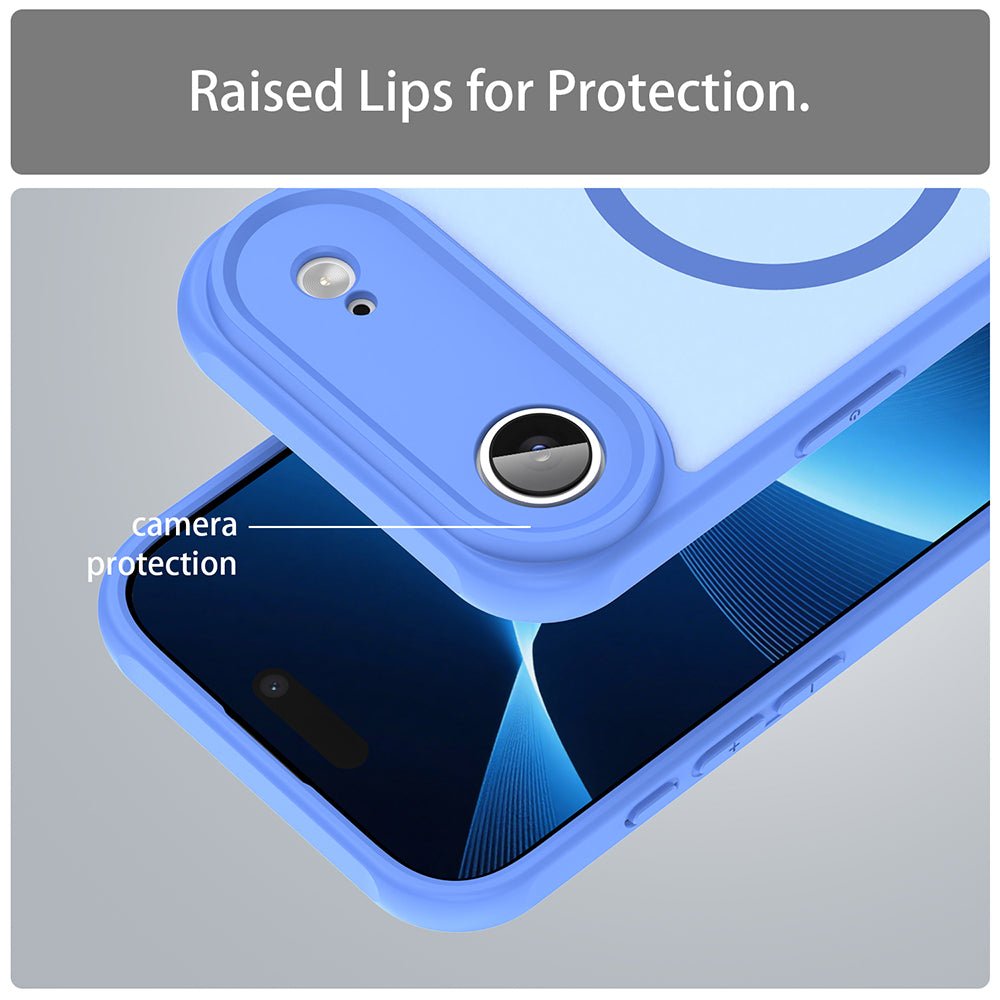 Techsuit iPhone Air - Σκληρή Θήκη με Πλαίσιο Σιλικόνης και MagSafe - HaloFrost II MagSafe - Sky Blue