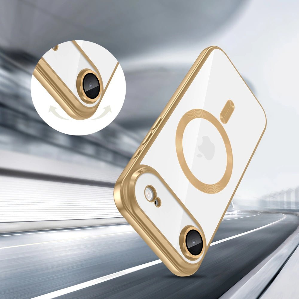 Techsuit iPhone Air - Θήκη Σιλικόνης - Luxury Crystal MagSafe - Gold / Clear