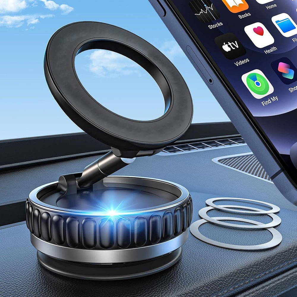 Techsuit Μαγνητική MagSafe Βάση Αυτοκινήτου για το Ταμπλό - VacuumGripX S15 - Black