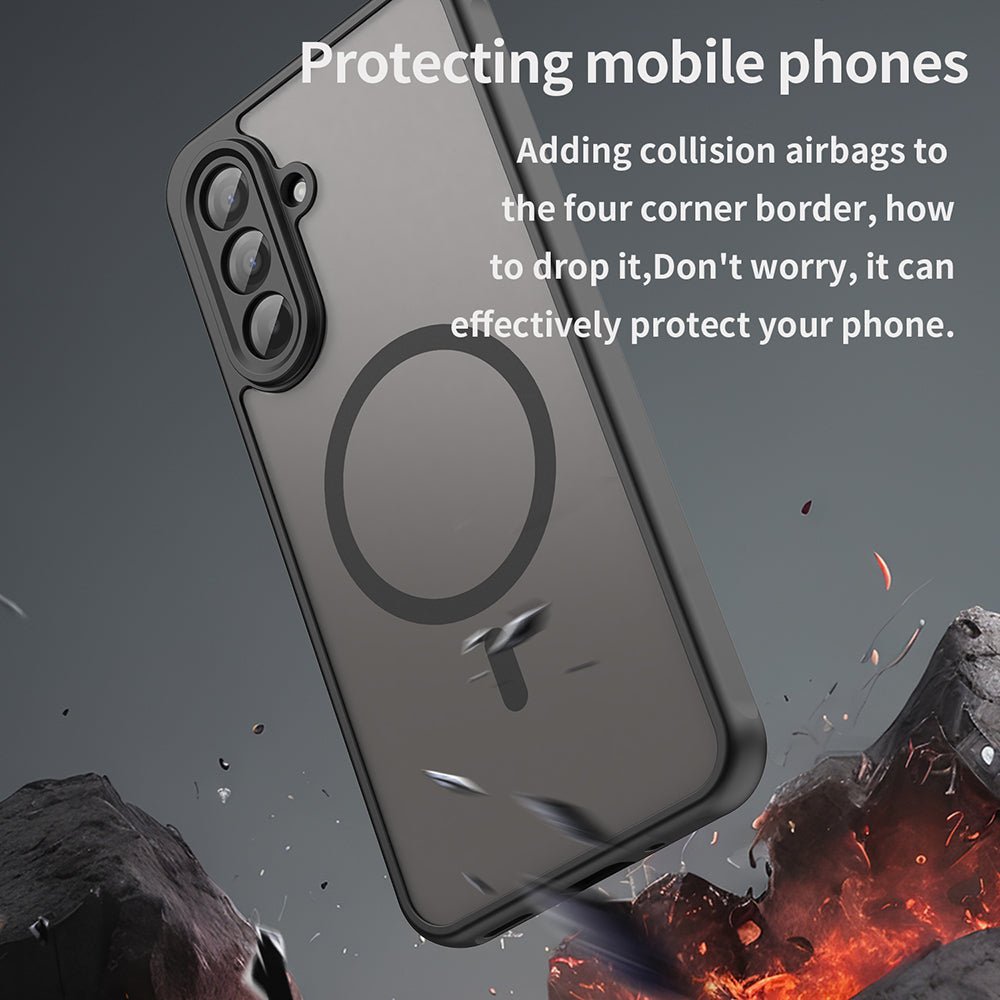 Techsuit Samsung Galaxy A17 4G / 5G - Σκληρή Θήκη με Πλαίσιο Σιλικόνης και MagSafe - HaloFrost II MagSafe - Black