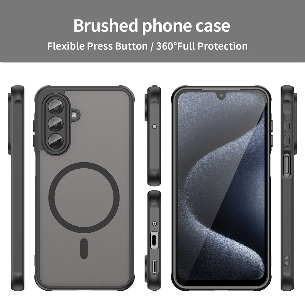 Techsuit Samsung Galaxy A17 4G / 5G - Σκληρή Θήκη με Πλαίσιο Σιλικόνης και MagSafe - HaloFrost II MagSafe - Black