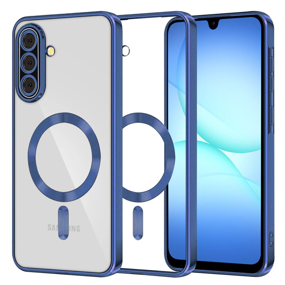 Techsuit Samsung Galaxy A17 4G / 5G - Θήκη Σιλικόνης - Luxury Crystal MagSafe - Deep Blue / Clear