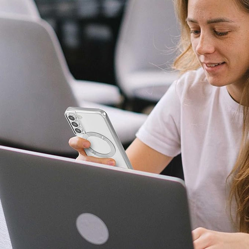 Techsuit Samsung Galaxy A17 4G / 5G - Θήκη Σιλικόνης - Luxury Crystal MagSafe - Deep Blue / Clear