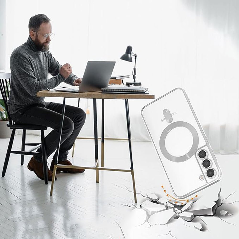 Techsuit Samsung Galaxy A17 4G / 5G - Θήκη Σιλικόνης - Luxury Crystal MagSafe - Light Purple / Clear