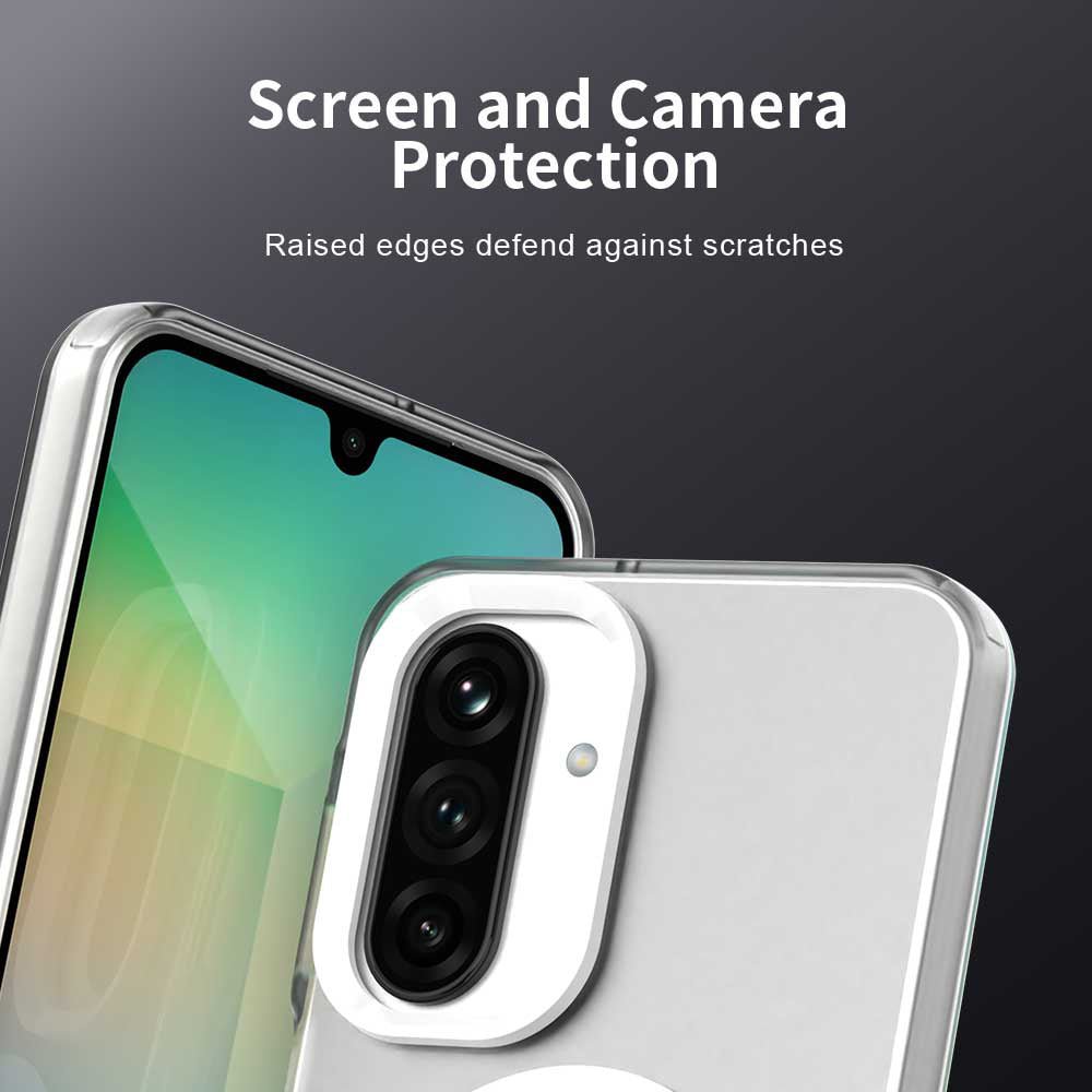 Techsuit Samsung Galaxy A18 4G / A17 4G / 5G - Σκληρή Θήκη με Πλαίσιο Σιλικόνης και MagSafe - CandyCase - White