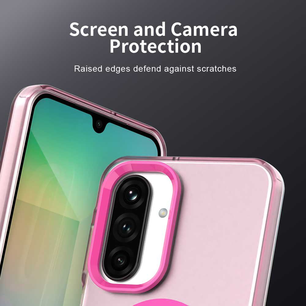 Techsuit Samsung Galaxy A26 5G - Σκληρή Θήκη με Πλαίσιο Σιλικόνης και MagSafe - CandyCase MagSafe - Pink